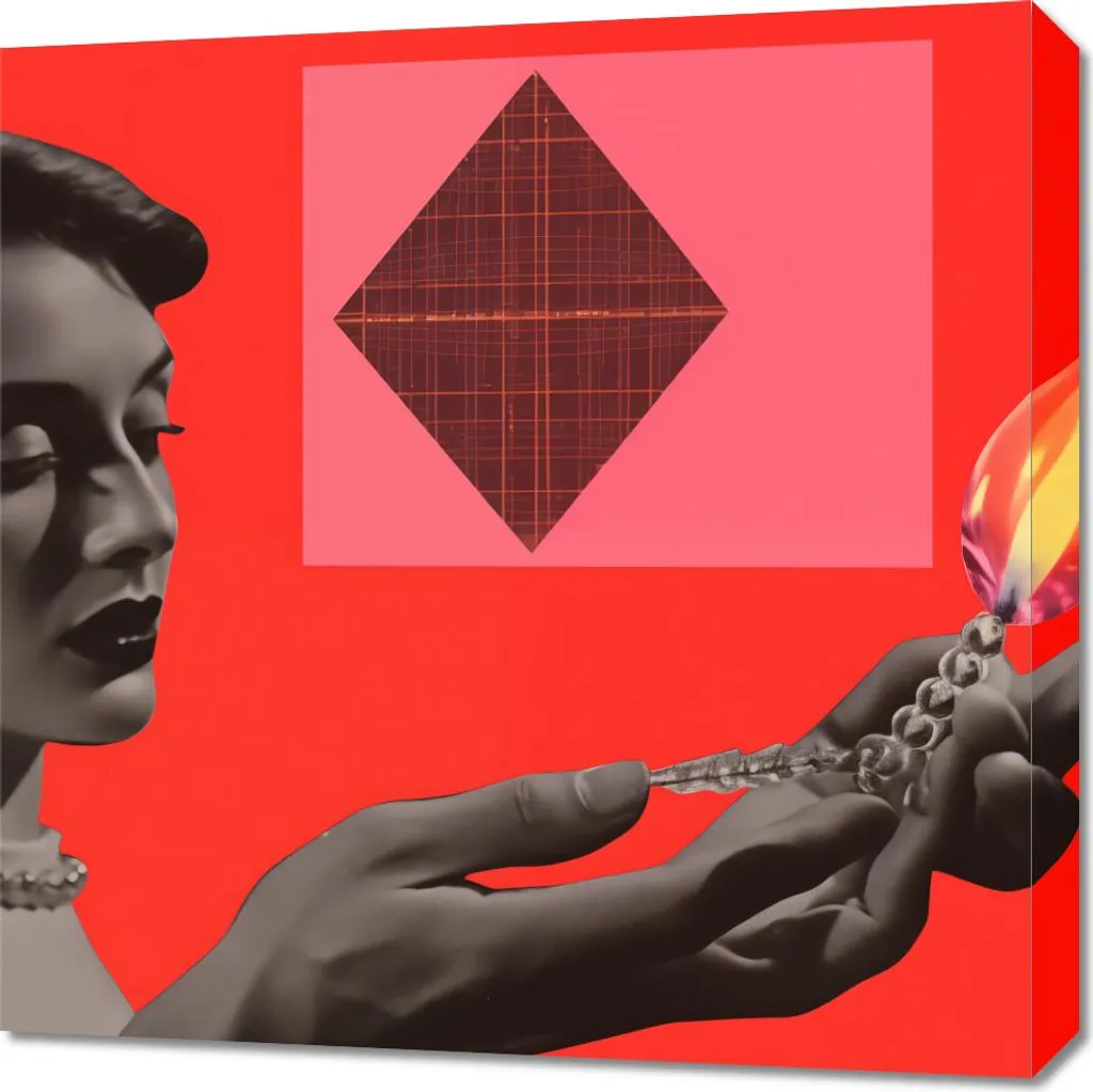 Quadro Materico 60x60 Bruciatura della realtà: Emozioni su Tela