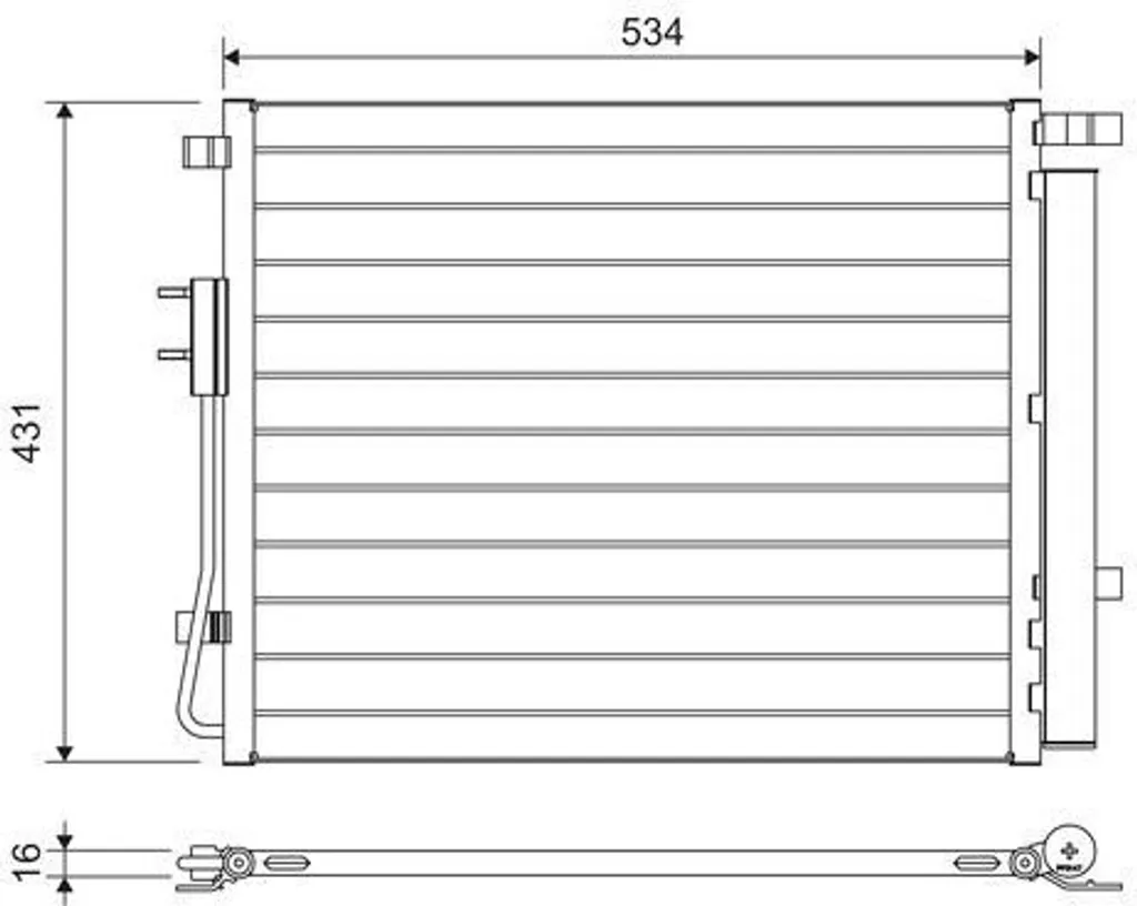 Valeo 814459 Condenseur de Climatisation OE 97606-2W000 Santa Fe III