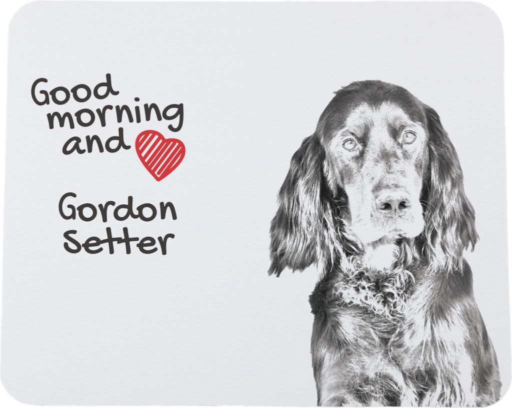 Gordon Setter, Schottischer Setter - Mauspad mit Druck, personalisiertes Mauspad mit Hund, einzigartiges Gadget für Büroangestellte von Art-Dog.