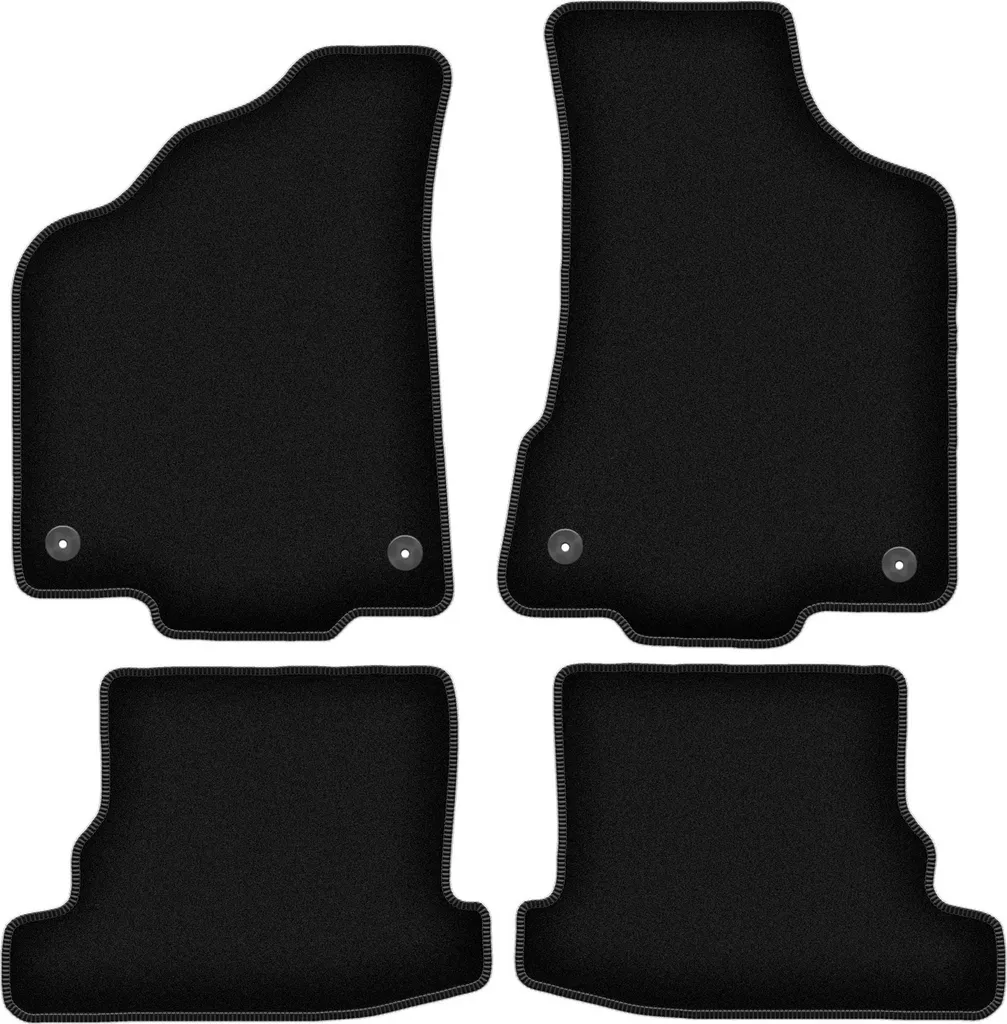 Tappetini in Velluto per VW Polo III 6N (1994-1999) - Set 4 pz Nero