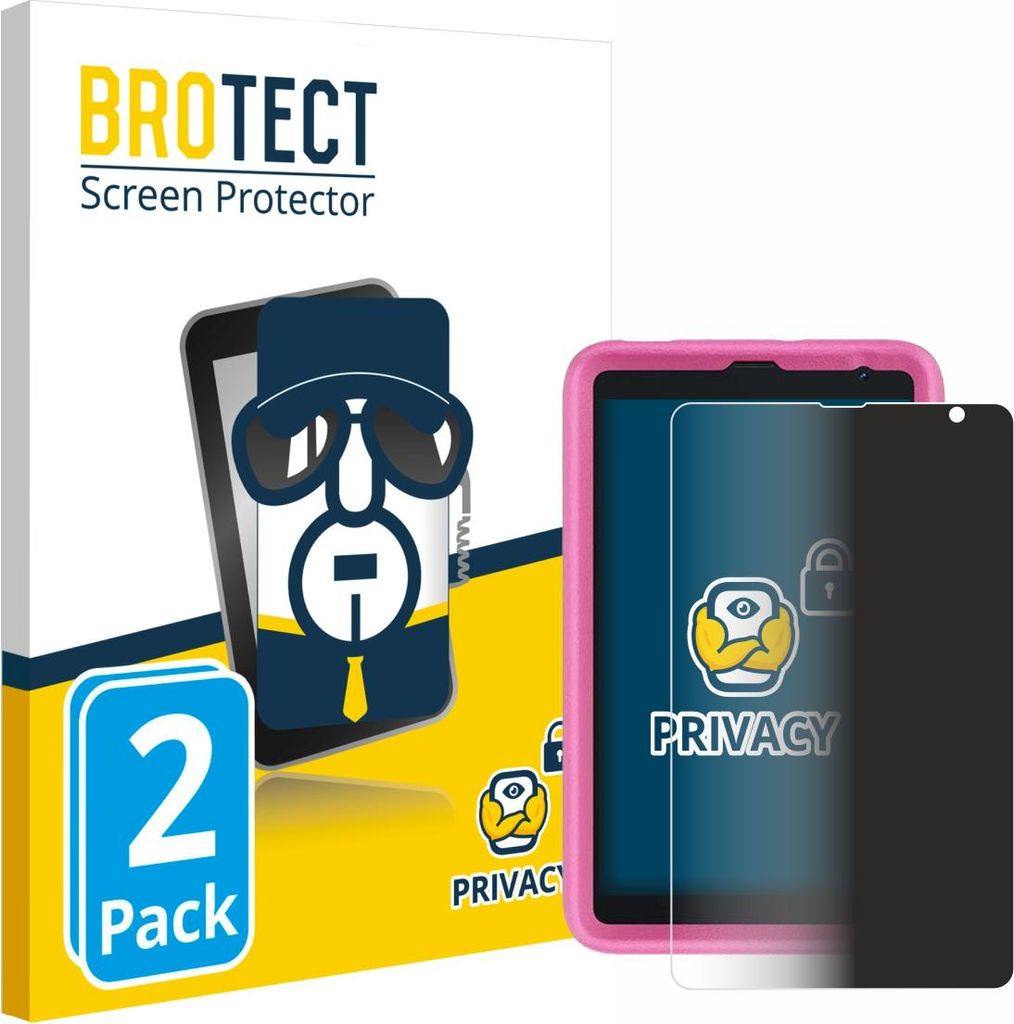 2x BROTECT Sichtschutzfolie für Blackview Tab 6 Kids Anti-Spy Privacy Sichtschutz Blickschutz Folie Blaulicht-Schutz