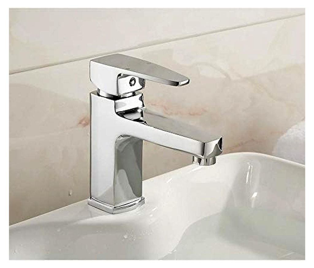 Küchenarmaturen, Waschtischarmaturen, mehrlagiger Griff, quadratischer Designer-Messinghahn, Badezimmerarmatur, Chrom-Wasserfallarmaturen