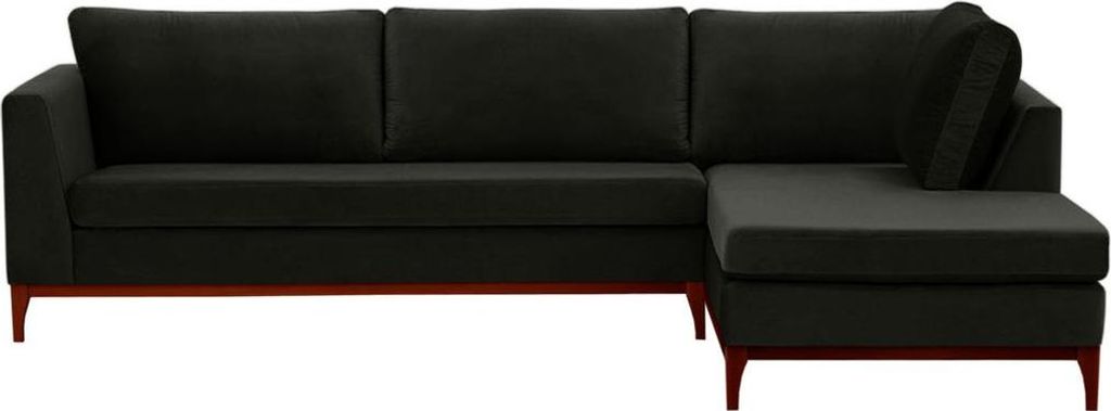 Rechtsseitiges Ecksofa Gosena Wood-Velluto 20-aveo
