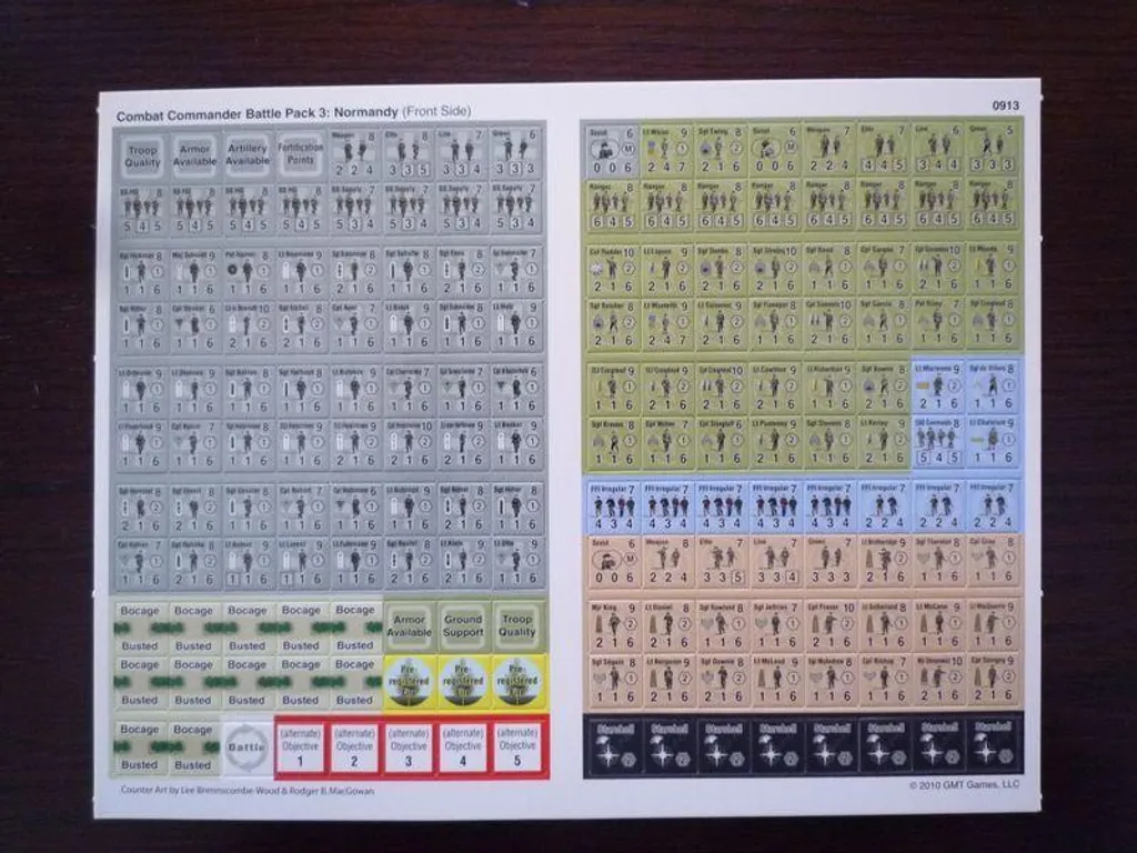 Jeu de Plateau Normandie BP #3 Commandant de Combat 2e Édition Révisée