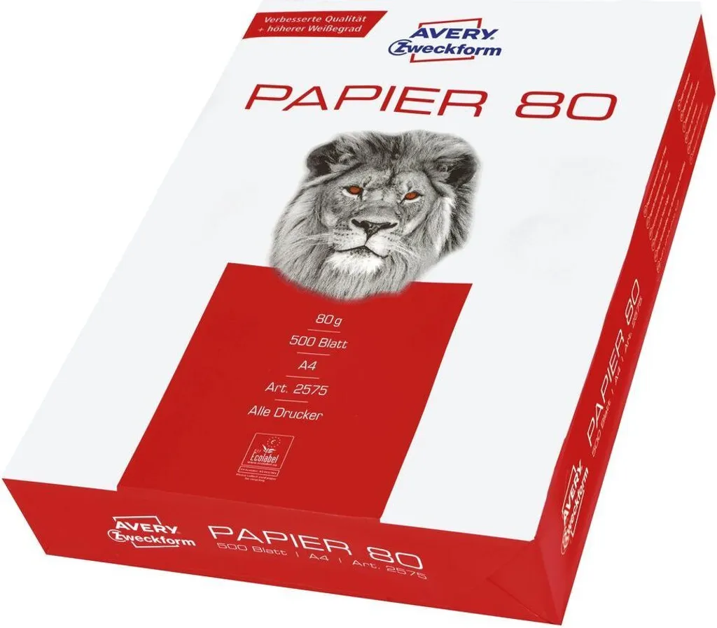 Papier à copier A4 80g Zweckform 2575 Blanc - Ramette 500 feuilles