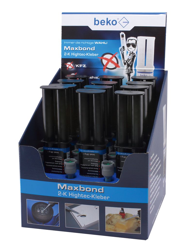 Display - Maxbond 2-K Hightec-Kleber 28 g, bestückt