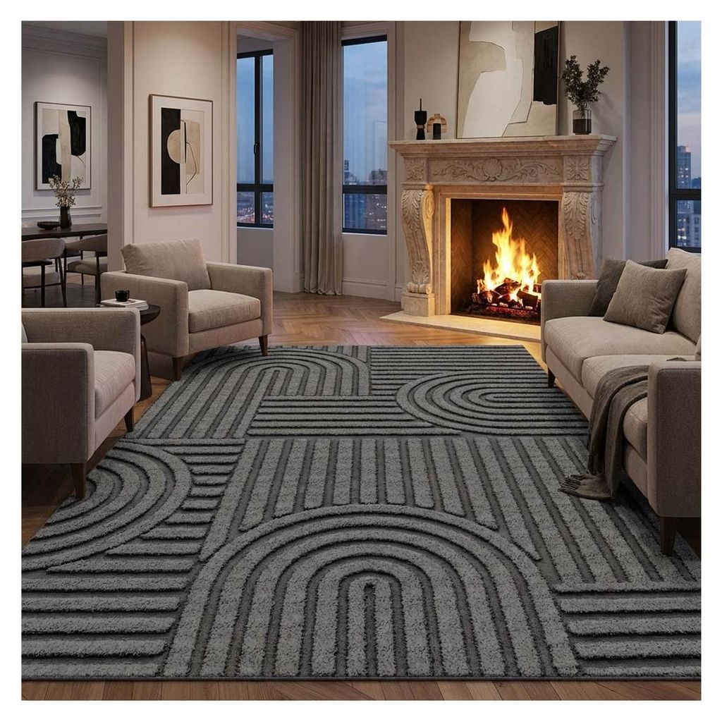 Melis Home Alfombrillas antideslizantes Gris 160x230 cm Imagen del producto 