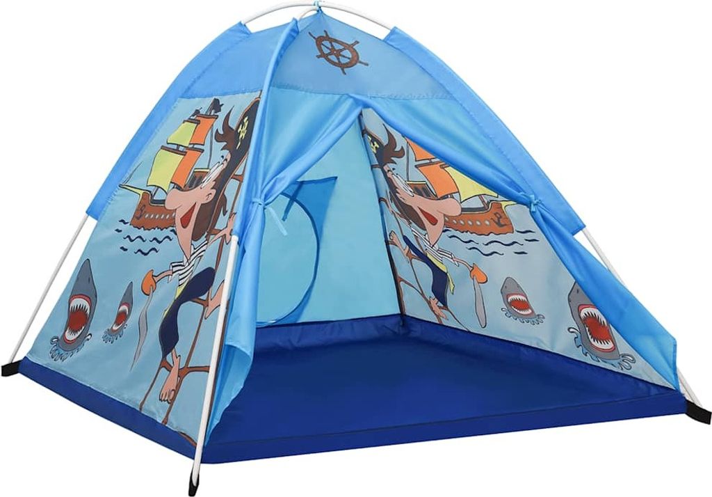 vidaXL Spielzelt für Kinder Blau 120x120x90 cm