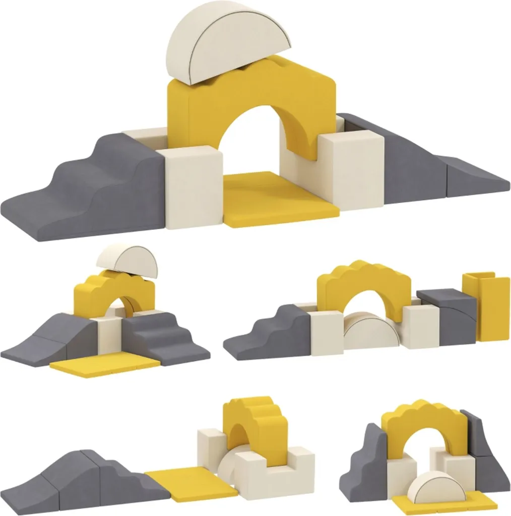 Blocs d'escalade souples et colorés en mousse pour bébé, pack de 7