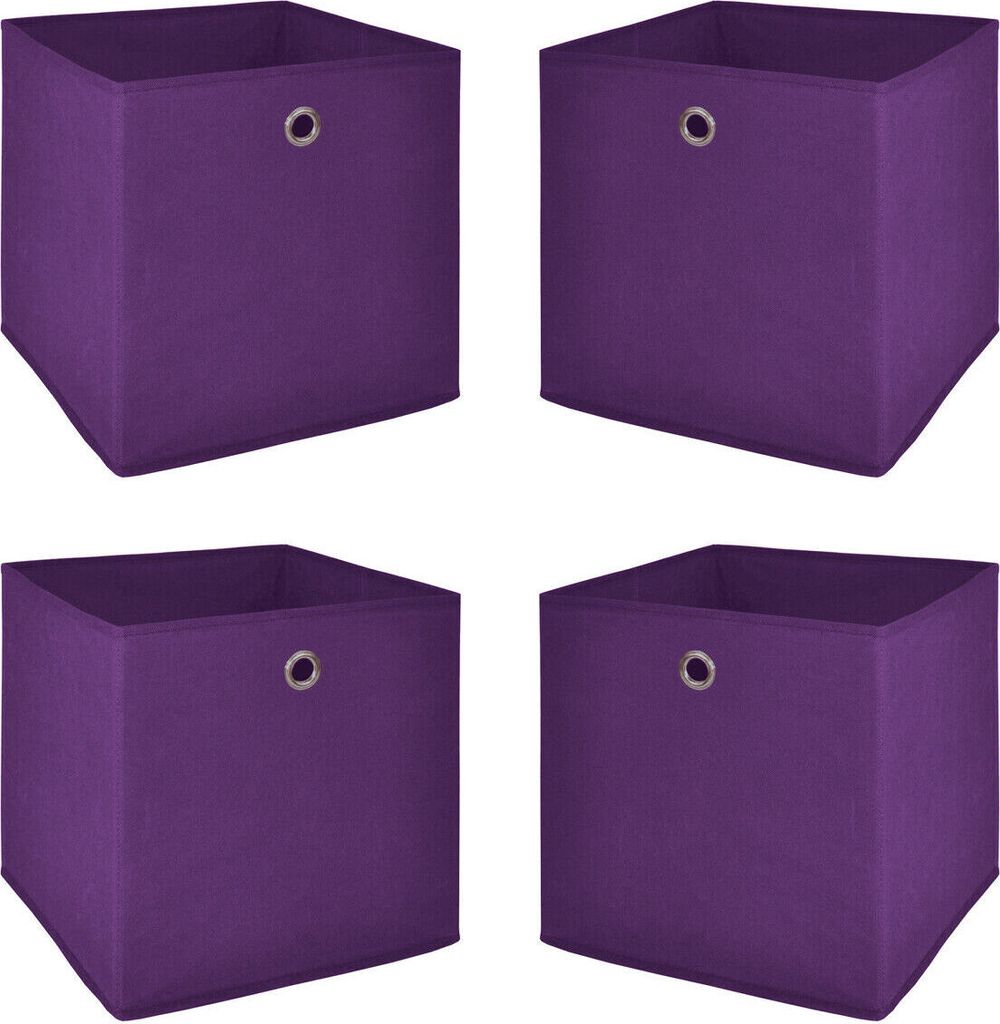 Faltbox FLORI 1 4er Set Korb Aufbewahrungsbox in brombeer