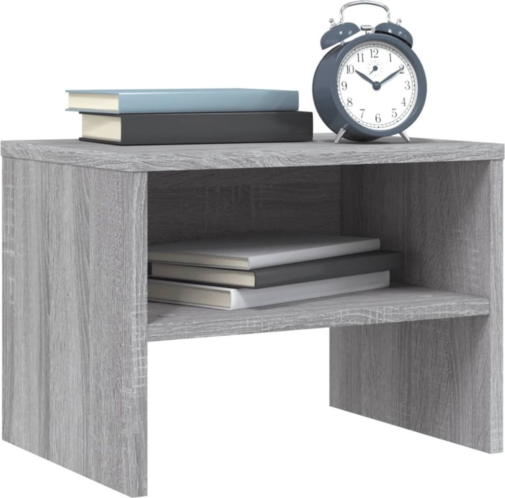 "Winterschlussverkauf "Nachttisch Elegantes Design - Beistelltisch - Nachtschrank - Grau Sonoma 40x30x30 cm Holzwerkstoff NeuMöbel 5069113