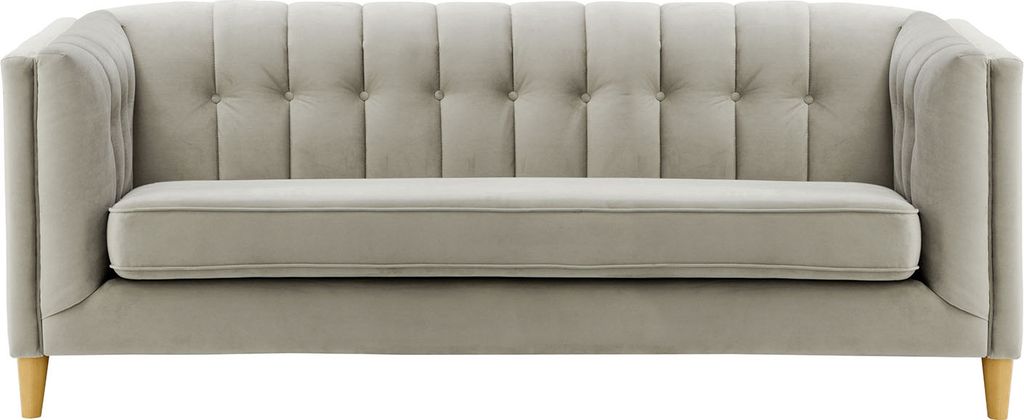 Dreisitzer-Sofa Sodre - hellgrau - Velluto 15