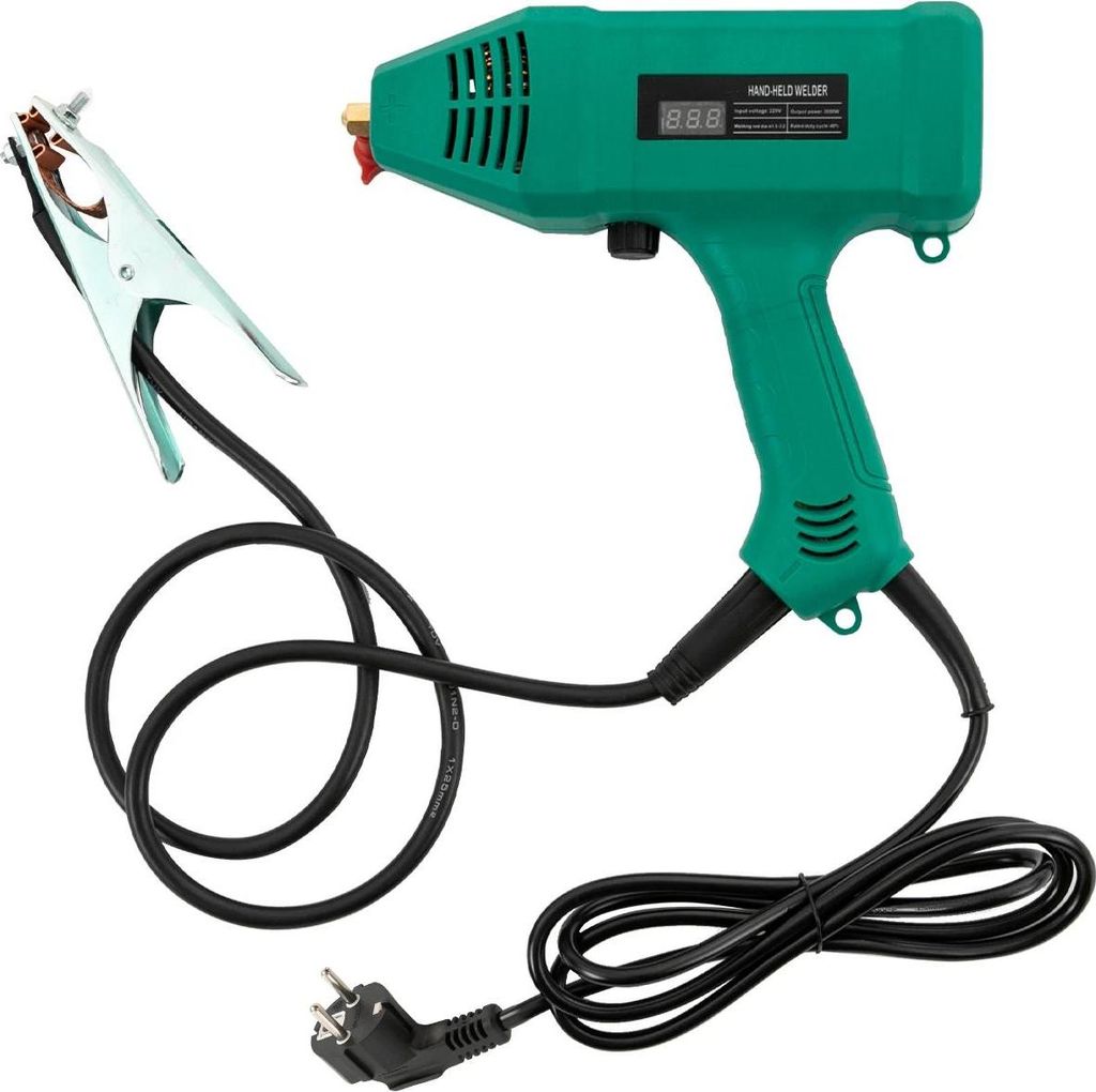 Handschweißgerät - MMA Elektroden-Schweißgerät - 220 V - LED-Display - 1,6–3,2 mm Stabelektroden - 2–14 mm Materialstärke - Netzbetrieben ...