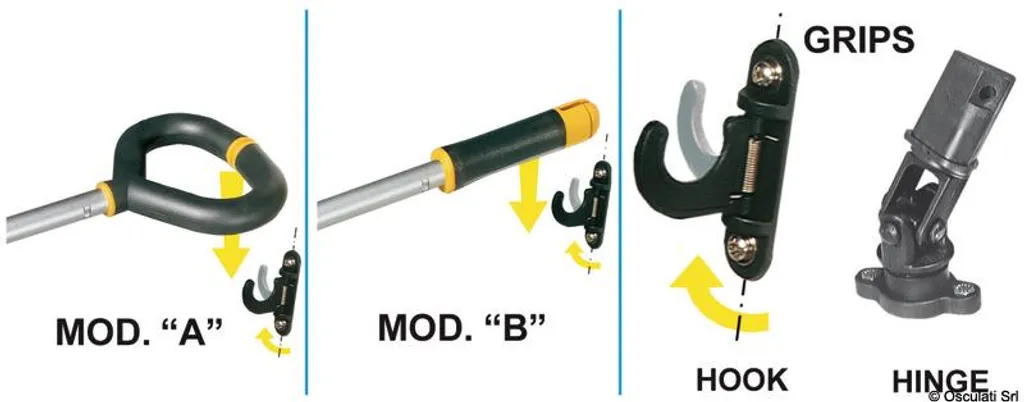 FRIEND Poignée de barre franche B 750x1043 mm pour commande de moteur