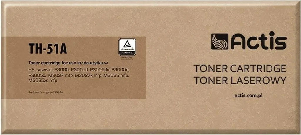 Actis TH-51A Printer Toner cartridge HP, Compatible for HP 51A Q7551A; Standard; 6500 pages; black.
