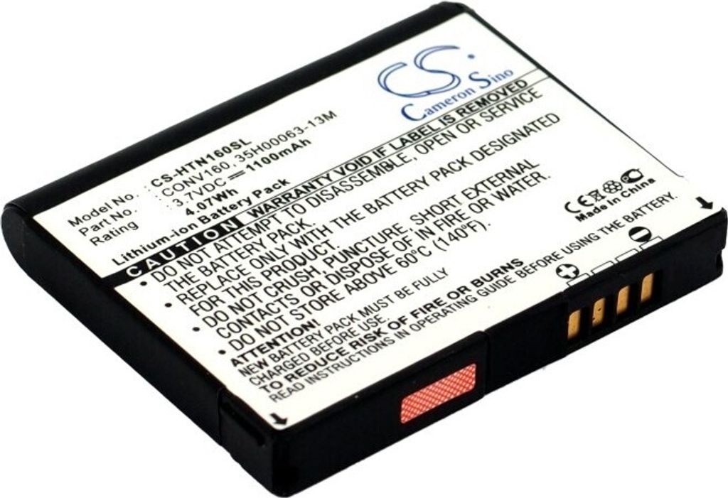 TECHTEK Akku Kompatibel mit [HTC] Converse 100, H4242, für [T-Mobile] Shadow 2, Shadow 2009, Shadow II Ersetzt 35H00063-13M, für CONV160