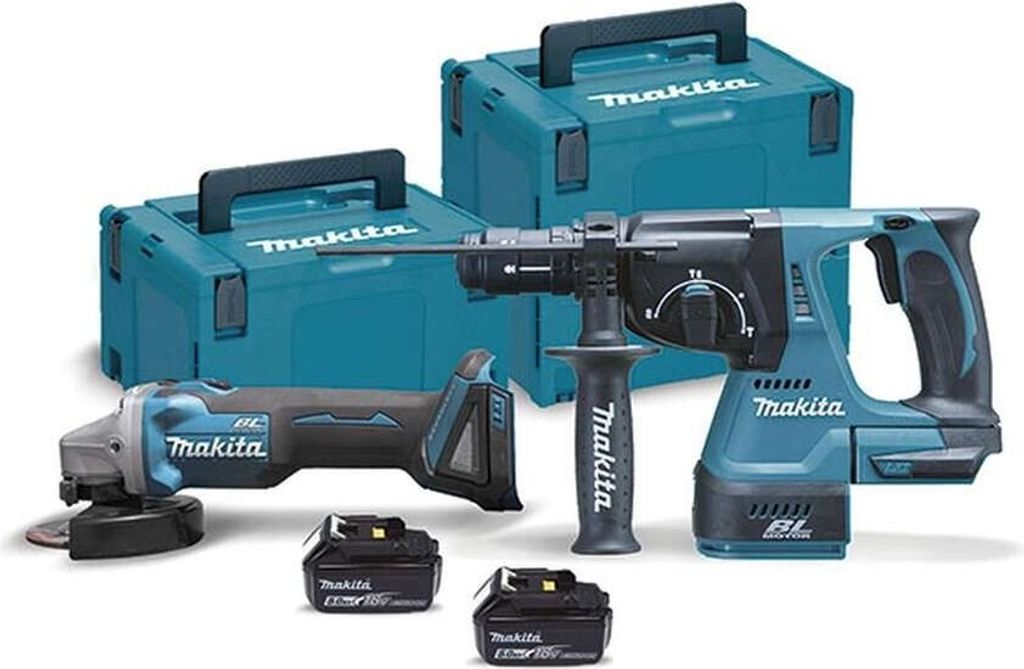 MAKITA Kit DLX2125TJ1 (DGA504 + DHR243 + 2 x 5,0 Ah + Produktbild 