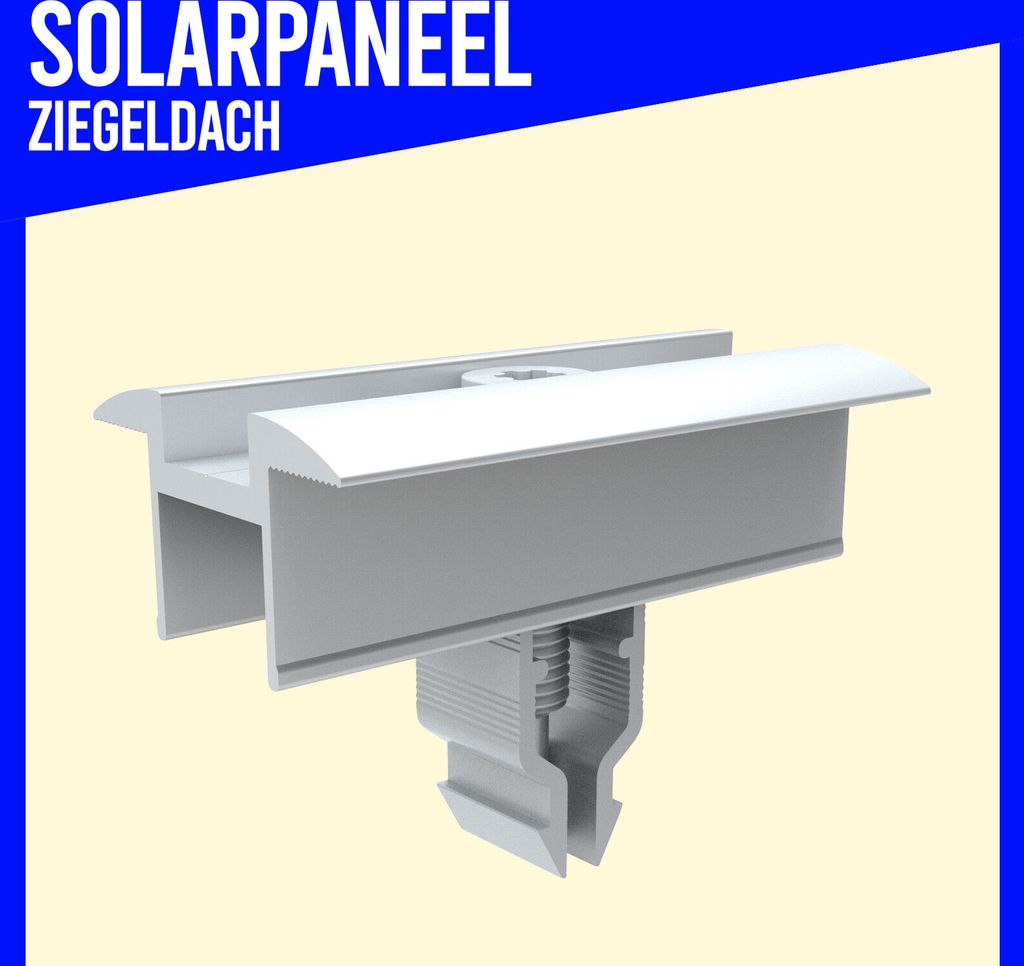 Photovoltaik Solarpanel Halterung 2x Montage Set Ziegeldach Produktbild 7
