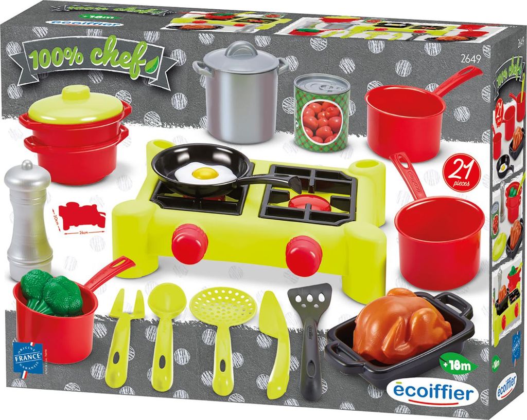 Ecoiffier campingfornuis met accessoires Productafbeelding 