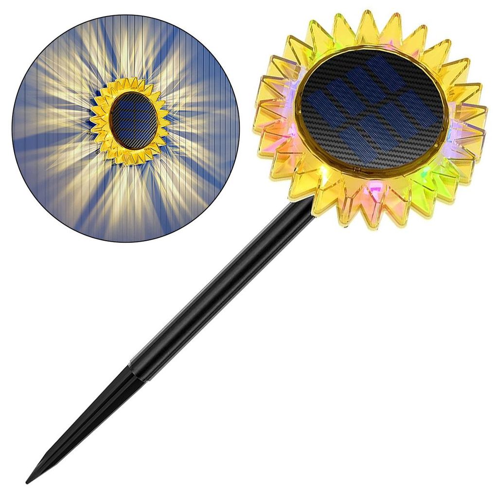 Wasserdichte Solar-Gartenleuchten für Außen, 34,5 cm hoch, geeignet für Wand, Rasen, Garten und Gehwege
