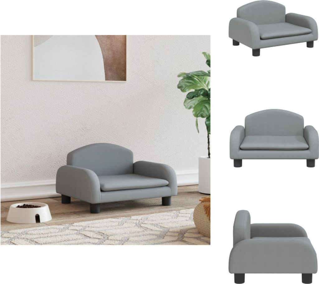 vidaXL Hundebett Hellgrau 50x40x30 cm Stoff - Hundebetten
