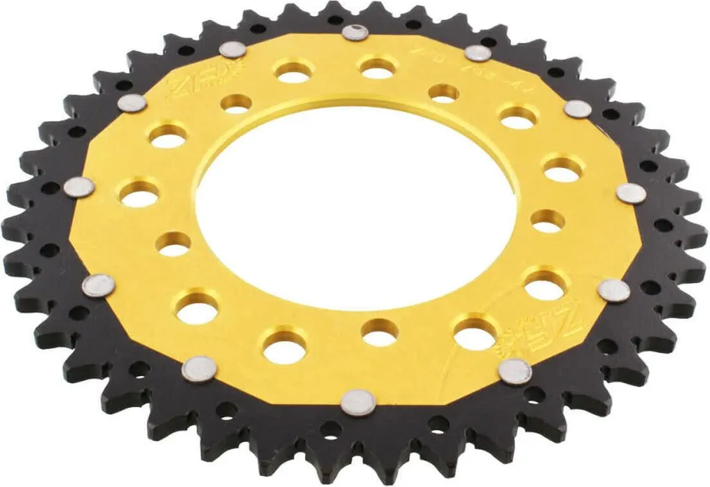 Pignon ZF 42 dents 520 noir et or : fini les bruits sur Aprilia