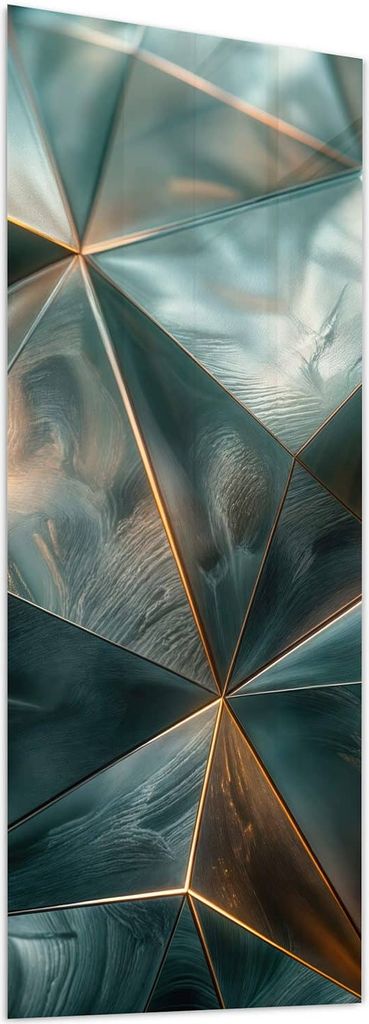 Glasbild 60x150cm in XXL für Wohnzimmer, Schlafzimmer Motiv Kunstvolle Geometrie