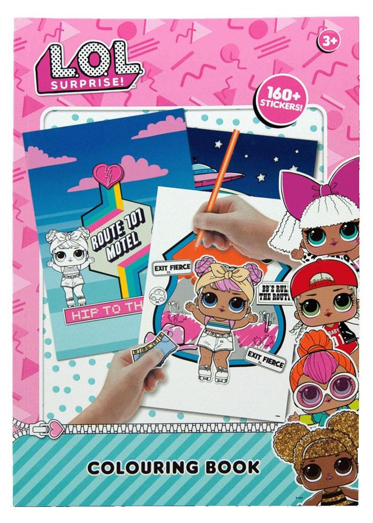 L.O.L. Surprise! Malbuch mit Stickern - Stickerbuch - A4 - lol - L.O.L. Surprise - Basteln Mädchen - Basteln für Kinder - Malbuch Mädchen