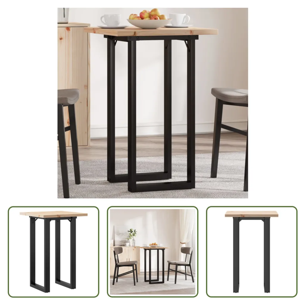 Tavolo O-frame 50x50x75,5 cm in Pino e Ghisa - Offerta The Living Store