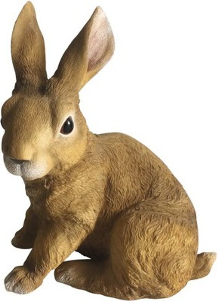 Dekofigur Lafiora Hase sitzend 30,5 cm braun
