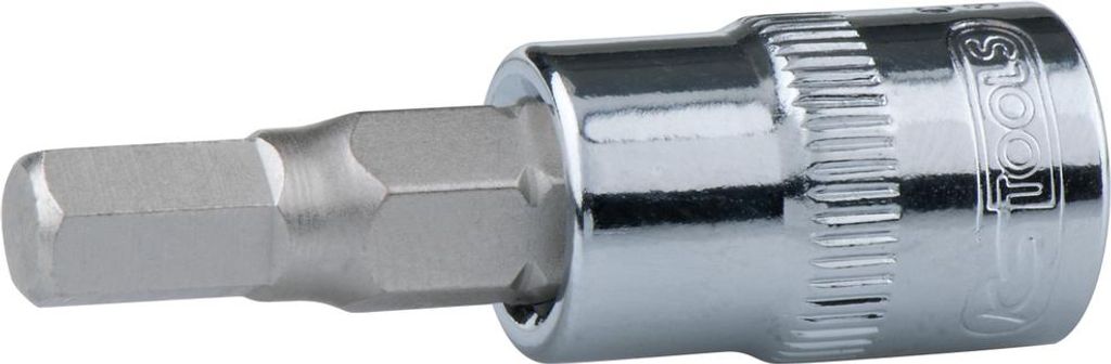 KS TOOLS 918.1463-E 1/4" CHROME Bit-Stecknuss Innensechskant, 5mm, auf Hänger
