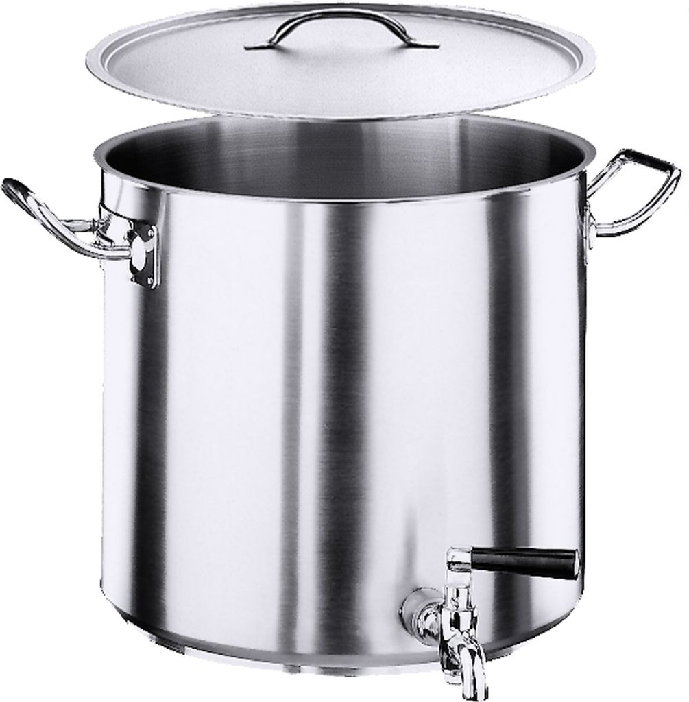 Kartoffelkocher, Kessel, mit Deckel & Hahn, 25-70 Liter wählbar, Edelstahl 18/10 : 40 cm Variante: 40 cm