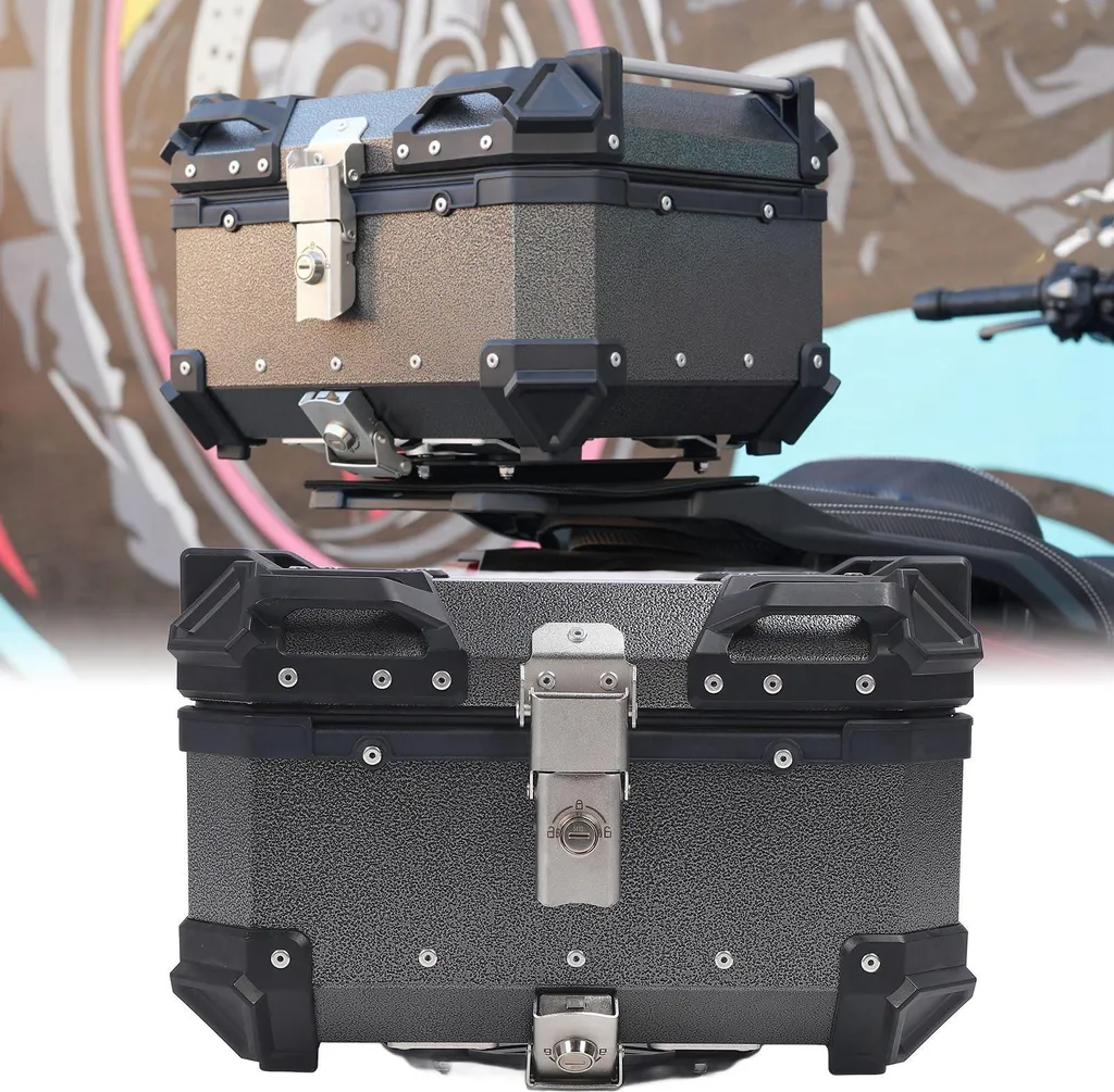 Top case aluminium 25L hydrofuge à fermeture rapide et sécurité acier