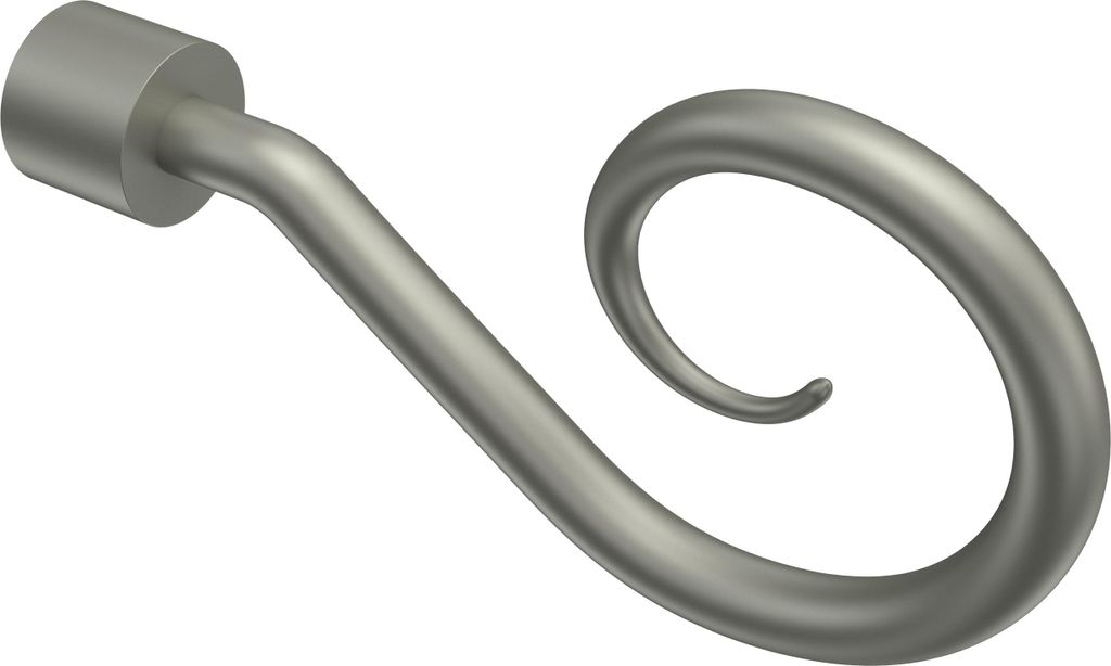 Interdeco Endstücke / Zierabschlüsse für Gardinenstangen mit 16 mm Ø Chrom matt, Typ Allegra (Spirale), Pack. 2 Stück