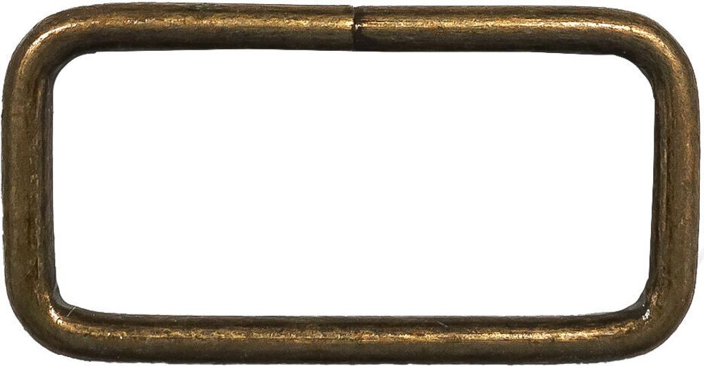 10 Vierkantringe Rahmen Durchzug Metall 38 (32) x 13 x 2.7 mm altmessing