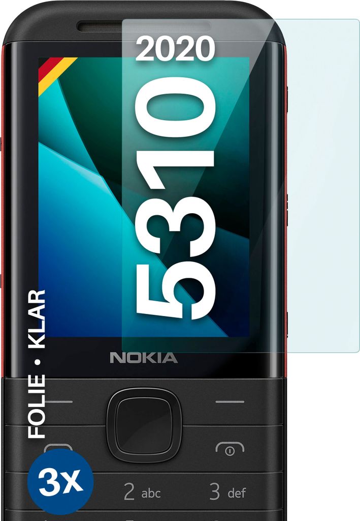 moex 3x Schutzfolie kompatibel mit Nokia 5310 (2020) - Displayschutzfolie dünn Folie, Klar