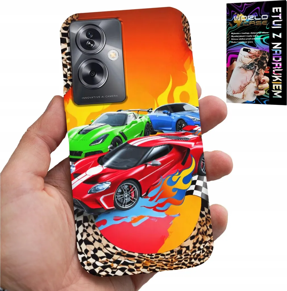 Custodia Oppo A79 5G Bambini Auto da Corsa - Protezione Antiurto Totale