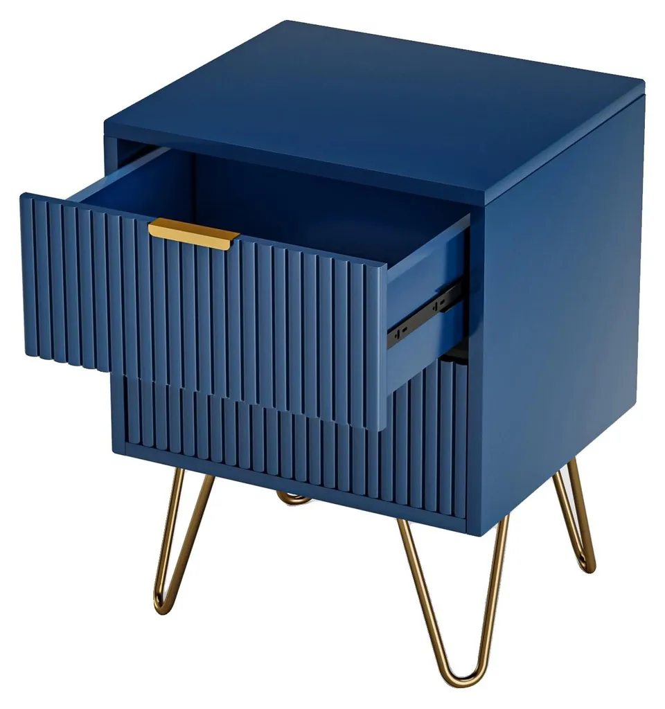 Armoire de bureau bleu foncé compacte pour dossier et rangement solide