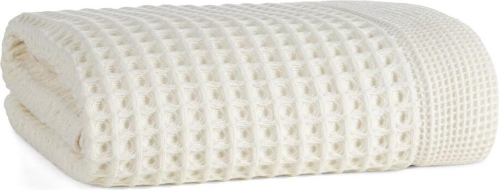 EUROFIRANY | Handtuch - Duschtuch - 50 x 90 cm - Waffelstruktur - creme - aus Baumwolle - Handtücher