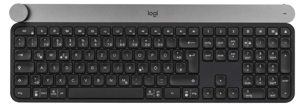 Logitech Craft Clavier Rétroéclairé avec Crown de Contrôle Intelligent Noir