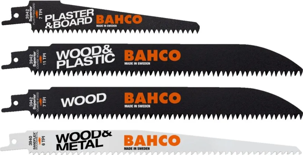 Bahco Sandflex Lames de Scie Sabre Bimétal HCS pour Bois - Lot de 5
