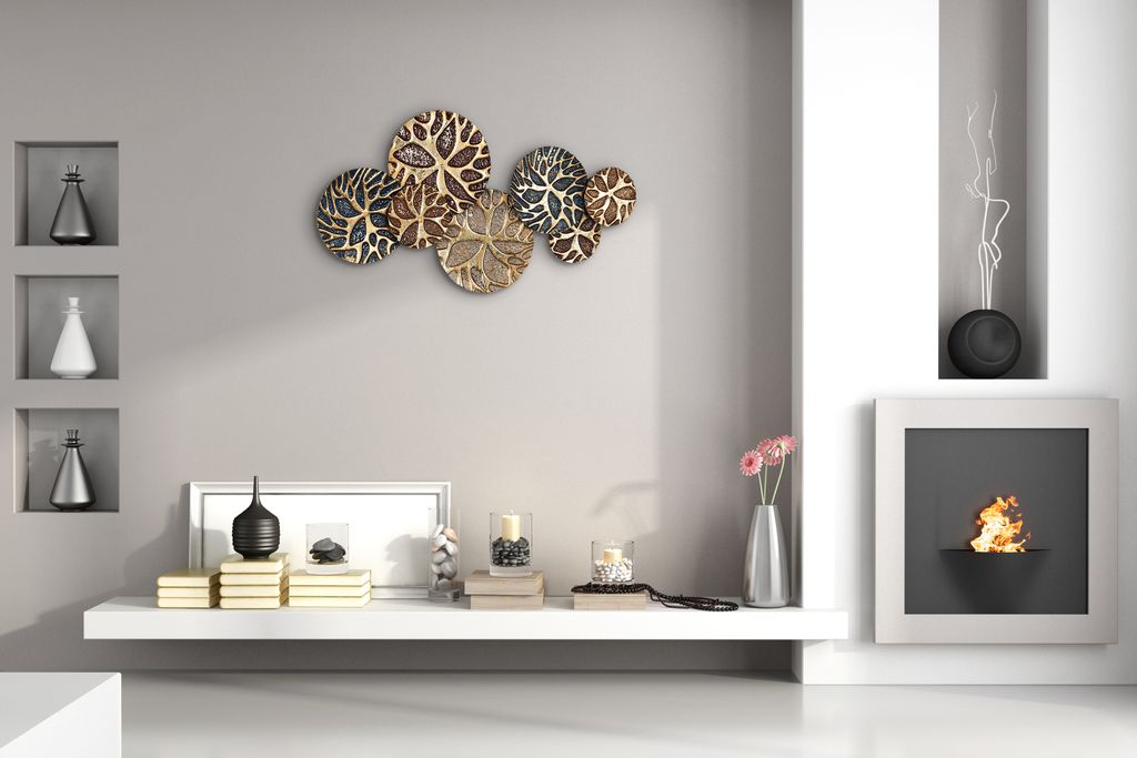 Kobolo Wandbild 3D-Bild Wanddeko - LIFE - gold blau rot Produktbild 3
