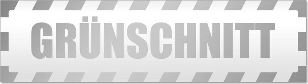 Grünschnitt gestreift Magnetschild Schild magnetisch