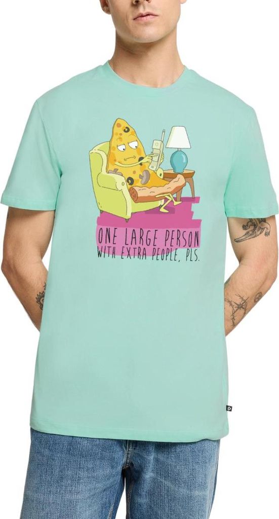 Spreadshirt Rick and Morty Large Person With People Pls Männer Premium T-Shirt, M, Mint