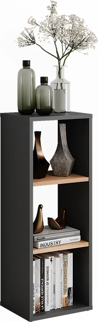 Vicco armoire dangle, anthraciteartisan, 33x81cm avec 3 étagères