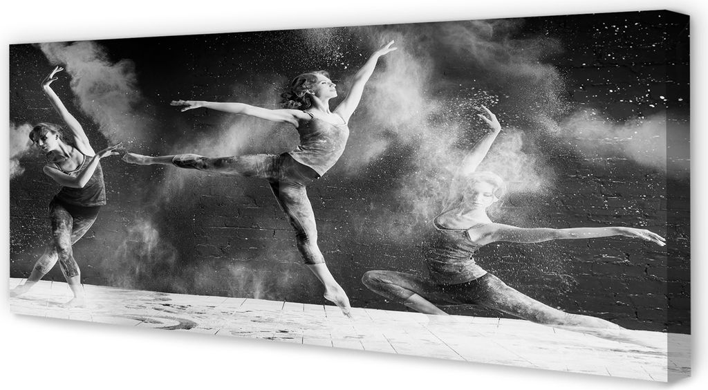 Leinwandbild 125x50 Wandkunst Frauen Ballerinen Rauch