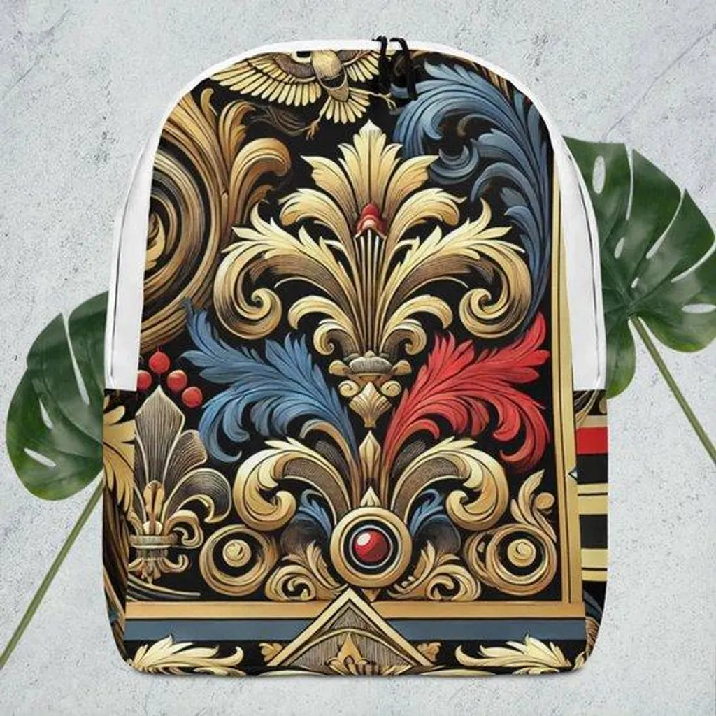 Sac à dos PC imperméable blanc baroque : protégez votre ordinateur