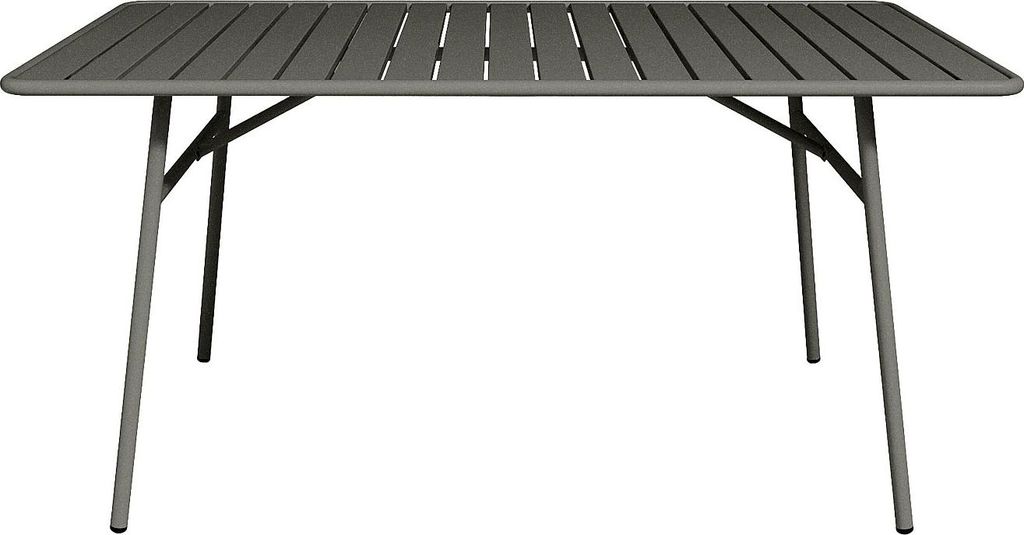 Gartentisch aus Metall – Länge 160 cm – Dunkelgrau – MIRMANDE