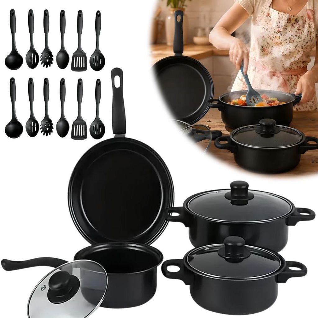 Kochtopf Set 16-teilig Hochwertiges Topfset für Induktion
