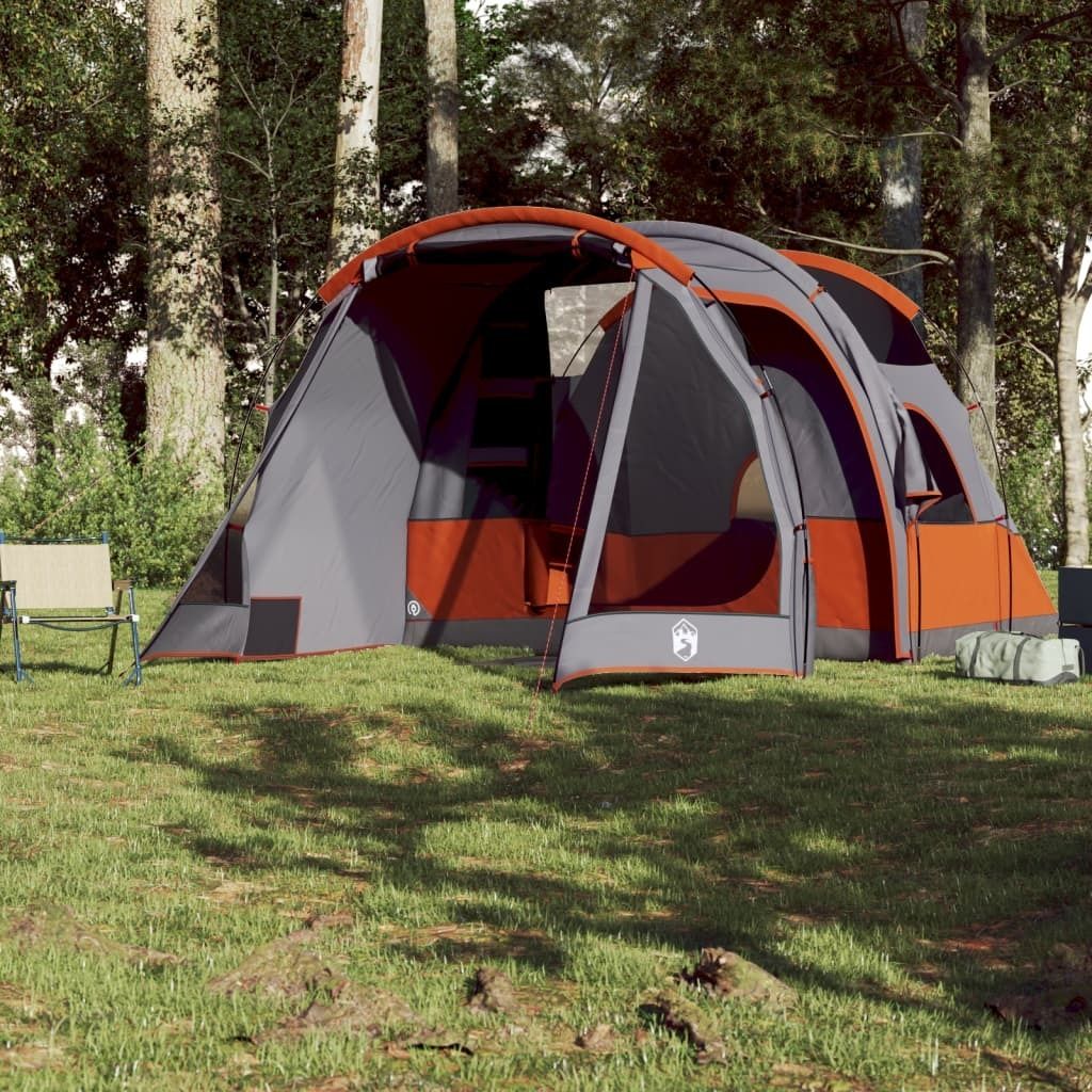 (Design 2026) Tunnelzelt 4 Personen Grau Wasserdicht - HOMMIE 890334 - Campingzelte